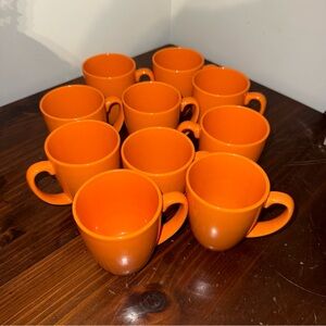 Orange Corelle Stoneware Coffee Mug Set of 10